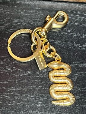 Coach Gold Snake Bag Charm